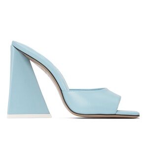 The Attico sky blue Devon heel sandals